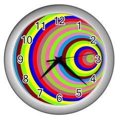 Color Wall Clock (silver) by Siebenhuehner