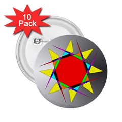 Star 2 25  Button (10 Pack) by Siebenhuehner