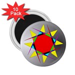 Star 2.25  Button Magnet (10 pack) Front