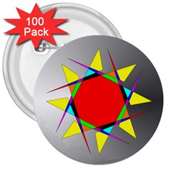 Star 3  Button (100 Pack) by Siebenhuehner