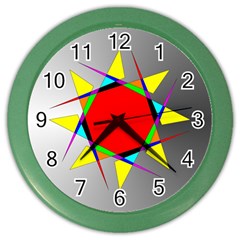 Star Wall Clock (color) by Siebenhuehner