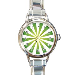 Pattern Round Italian Charm Watch by Siebenhuehner