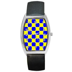 Pattern Tonneau Leather Watch by Siebenhuehner