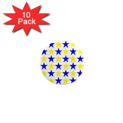 Star 1  Mini Button Magnet (10 Pack) by Siebenhuehner