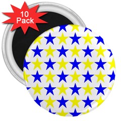 Star 3  Button Magnet (10 Pack) by Siebenhuehner