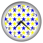 Star Wall Clock (Silver) Front