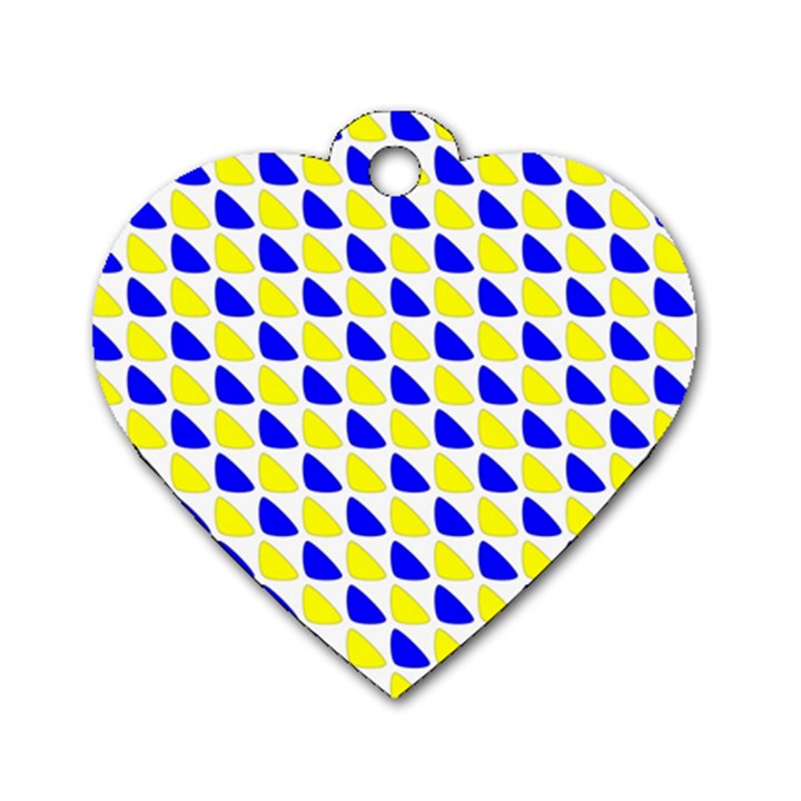 Pattern Dog Tag Heart (One Sided) 