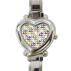 Pattern Heart Italian Charm Watch  by Siebenhuehner