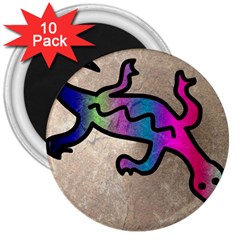 Lizard 3  Button Magnet (10 Pack) by Siebenhuehner