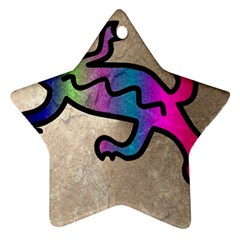 Lizard Star Ornament (two Sides) by Siebenhuehner