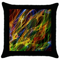 Abstract Smoke Black Throw Pillow Case