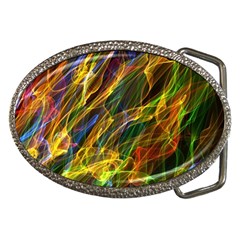 Abstract Smoke Belt Buckle (oval) by StuffOrSomething