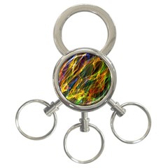 Abstract Smoke 3-ring Key Chain by StuffOrSomething