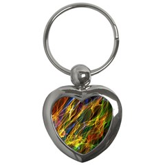 Abstract Smoke Key Chain (heart) by StuffOrSomething