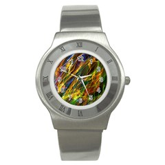 Abstract Smoke Stainless Steel Watch (slim)