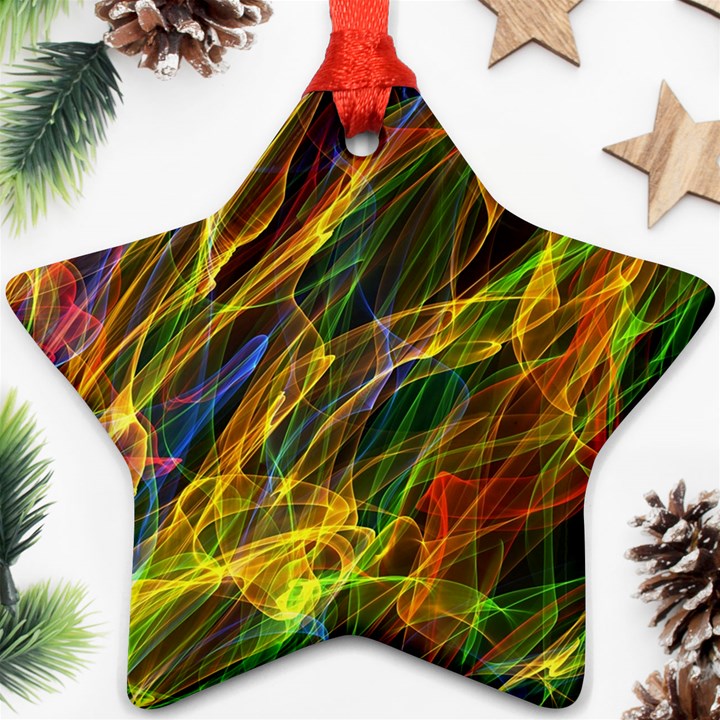 Abstract Smoke Star Ornament (Two Sides)