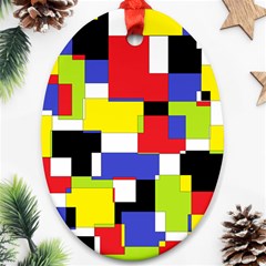 Mod Geometric Oval Ornament