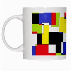 Mod Geometric White Coffee Mug by StuffOrSomething