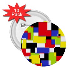 Mod Geometric 2 25  Button (10 Pack)