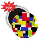 Mod Geometric 2.25  Button Magnet (10 pack) Front