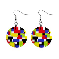 Mod Geometric Mini Button Earrings