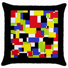 Mod Geometric Black Throw Pillow Case by StuffOrSomething