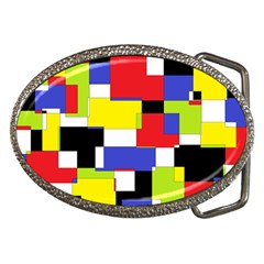 Mod Geometric Belt Buckle (oval) by StuffOrSomething