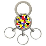 Mod Geometric 3-Ring Key Chain Front