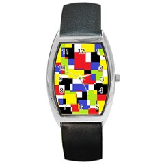 Mod Geometric Tonneau Leather Watch by StuffOrSomething