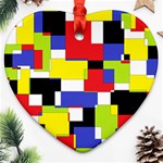 Mod Geometric Heart Ornament (Two Sides) Back