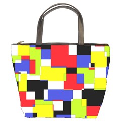 Mod Geometric Bucket Handbag by StuffOrSomething