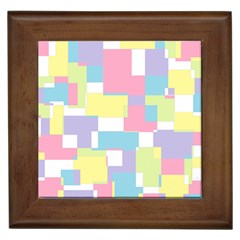 Mod Pastel Geometric Framed Ceramic Tile by StuffOrSomething