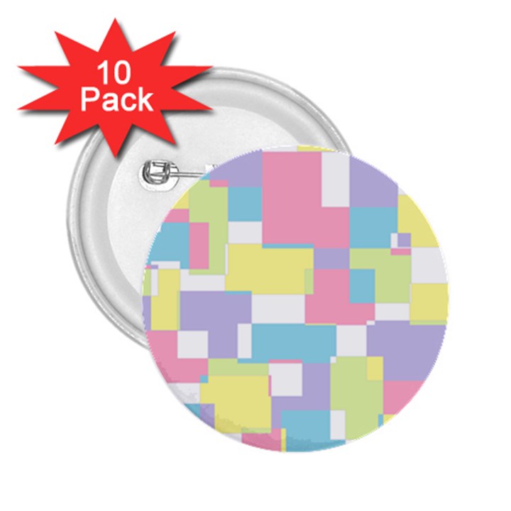 Mod Pastel Geometric 2.25  Button (10 pack)