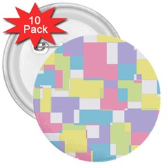 Mod Pastel Geometric 3  Button (10 Pack) by StuffOrSomething