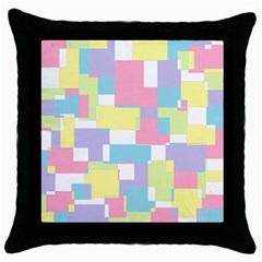 Mod Pastel Geometric Black Throw Pillow Case by StuffOrSomething