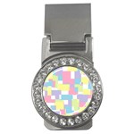 Mod Pastel Geometric Money Clip (CZ) Front