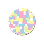 Mod Pastel Geometric Magnet 3  (Round) Front