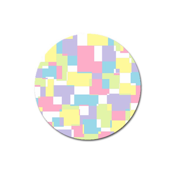 Mod Pastel Geometric Magnet 3  (Round)