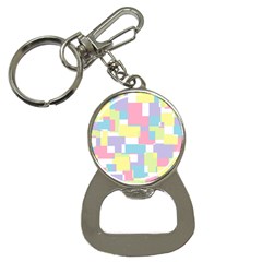 Mod Pastel Geometric Bottle Opener Key Chain by StuffOrSomething