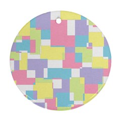 Mod Pastel Geometric Round Ornament (two Sides) by StuffOrSomething