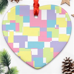 Mod Pastel Geometric Heart Ornament (two Sides) by StuffOrSomething