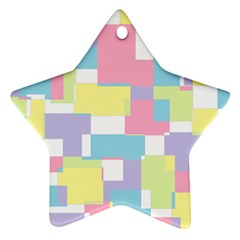 Mod Pastel Geometric Star Ornament (two Sides)