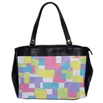 Mod Pastel Geometric Oversize Office Handbag (One Side) Front