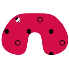 Circles Dots (double Colors) Travel Neck Pillow