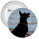 Black German Shepherd 3  Button Front