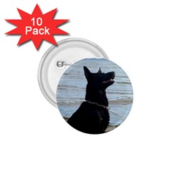 Black German Shepherd 1 75  Button (10 Pack)