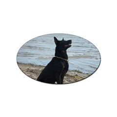 Black German Shepherd Sticker (oval) by StuffOrSomething