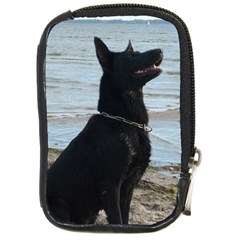 Black German Shepherd Compact Camera Leather Case by StuffOrSomething