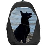 Black German Shepherd Backpack Bag Front