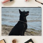 Black German Shepherd Cosmetic Bag (XXXL) Back